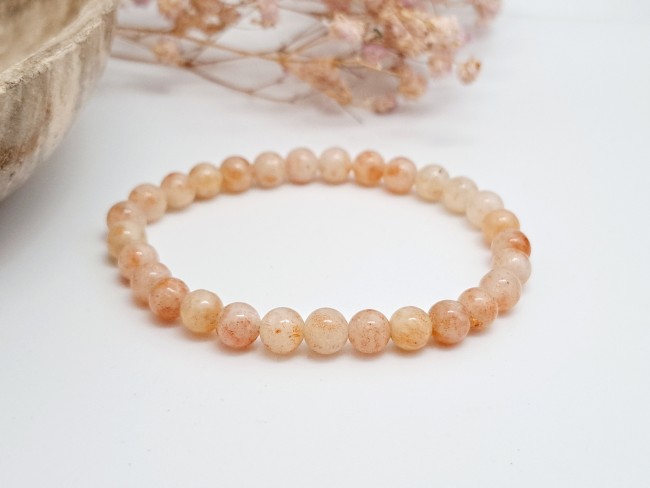 bracelet orange équilibre émotionnel en pierre naturelle lépidocrosite, cadeau noel dame ou anniversaire