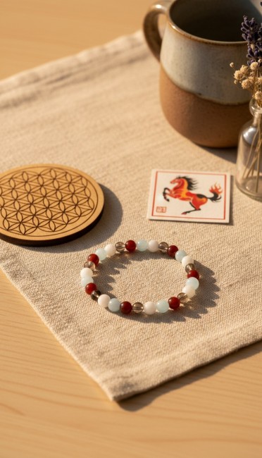 bracelet pierres naturelles cheval de feu 2026 feng shui