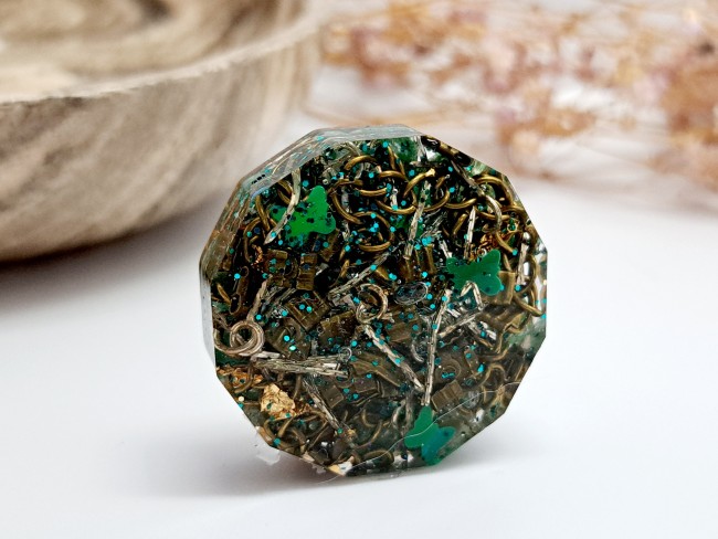 orgonite de poche protection aventurine et émotions pour cadeau merci noel ou anniversaire