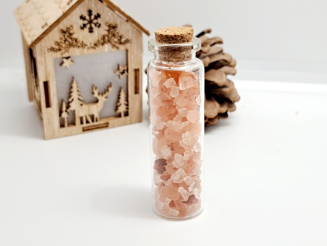 fiole pierres naturelles amethyste cristal de roche et quartz rose