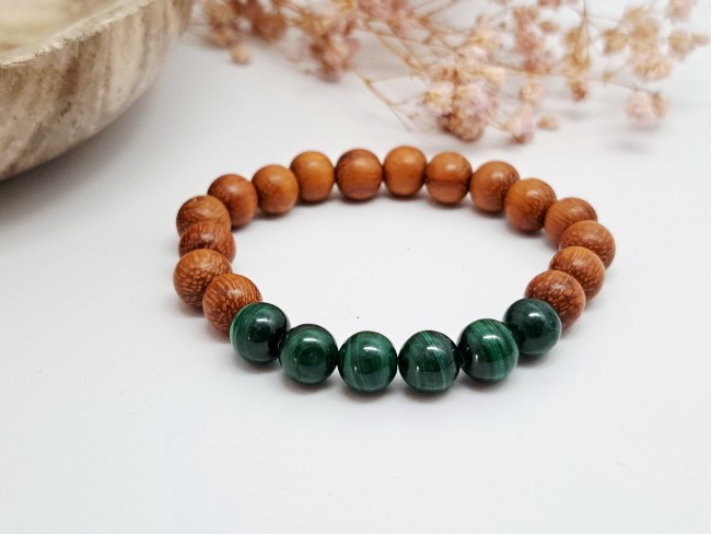 lot 4 bracelets bois et pierres destockage 