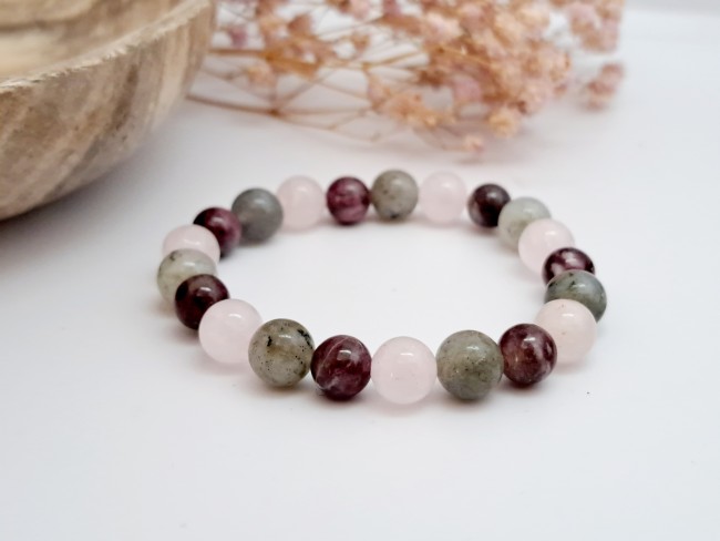 bracelet pierres naturelles de protection pour cadeau dame noel, anniversaire