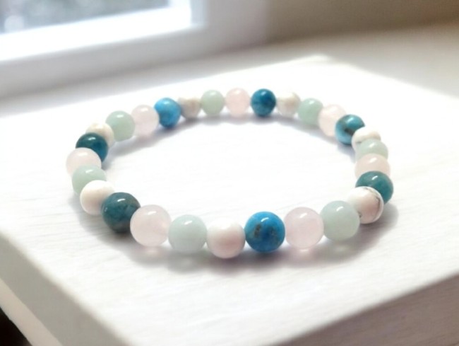 bracelet extensible en pierres naturelles contre les sucreries et le grignotage, apatite, amazonite, quartz rose, cadeau maman, cadeau noel, domidora bracelet extensible en pierres naturelles contre les sucreries et le grignotage, apatite, amazonite, quartz rose, cadeau maman, cadeau noel, domidora