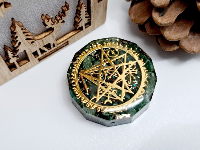 orgonite de poche protection aventurine et émotions pour cadeau merci noel ou anniversaire