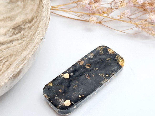 Orgonite de poche protection tourmaline noire pour cadeau noel sportif et amateur de football.