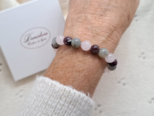 bracelet pierres naturelles de protection pour cadeau dame noel, anniversaire