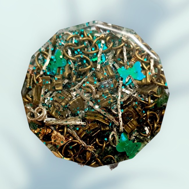 orgonite de poche protection aventurine et émotions pour cadeau merci noel ou anniversaire