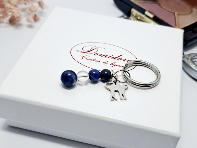 breloque sodalite pour pendentif chien  ou chat cadeau noel