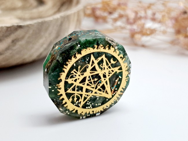 orgonite de poche protection aventurine et émotions pour cadeau merci noel ou anniversaire