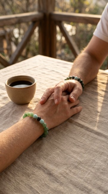 bracelets distance pour cadeau couple en pierres naturelles aventurine et agate mousse, cadeau elle et lui, séparation, domidora bracelets distance pour cadeau couple en pierres naturelles aventurine et agate mousse, cadeau elle et lui, séparation, domidora