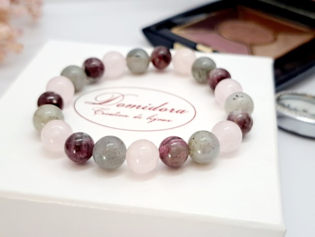 bracelet pierres naturelles de protection pour cadeau dame noel, anniversaire