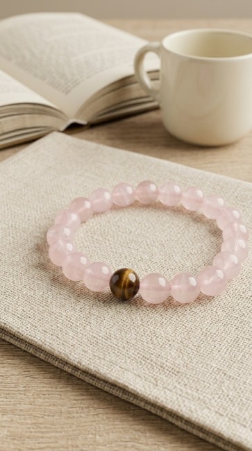 bracelets couple ou bracelets distance en oeil de tigre et quartz rose pour cadeau couple, amis, lesbiennes, gays en pierres naturelles bracelets couple ou bracelets distance en oeil de tigre et quartz rose pour cadeau couple, amis, lesbiennes, gays en pierres naturelles