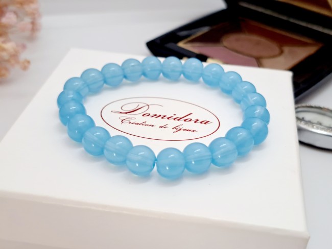 bracelet quartz bleu, cadeau dame pour noel, anniversaire