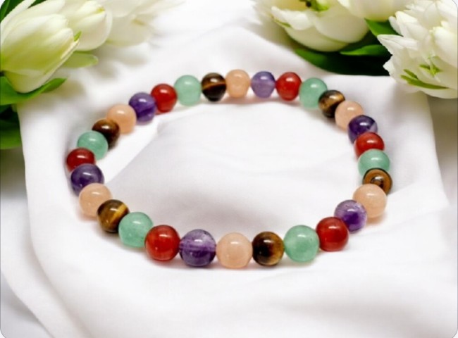bracelet pierres naturelles pour chance et abondance, citrine, aventurine, cornaline, agate mousse, pierre de soleil