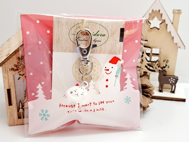 chat maneki neko blanc et pierre de lune, porte bonheur, cadeau unisexe, noel, anniversaire