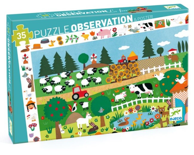 puzzle-observation-ferme-35-pièces-djeco