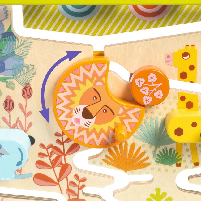 DJ06403-C3-RVB Cascade à palets Djeco – jouet en bois pour tout-petits – Neuville-Saint-Vaast