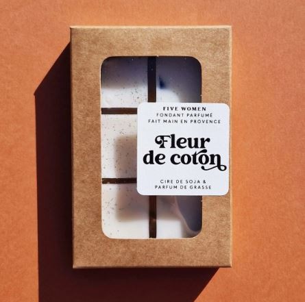 Coffret de 6 fondants parfumés français en cire de soja et parfum de Grasse