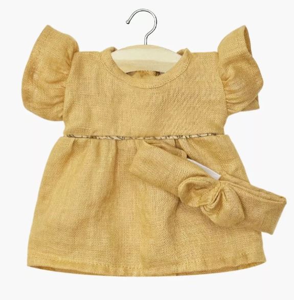 robe moutarde pour poupée minikane paola reina