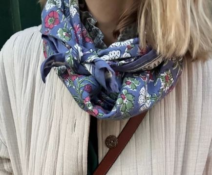 foulard indien bleu lavande so family mum