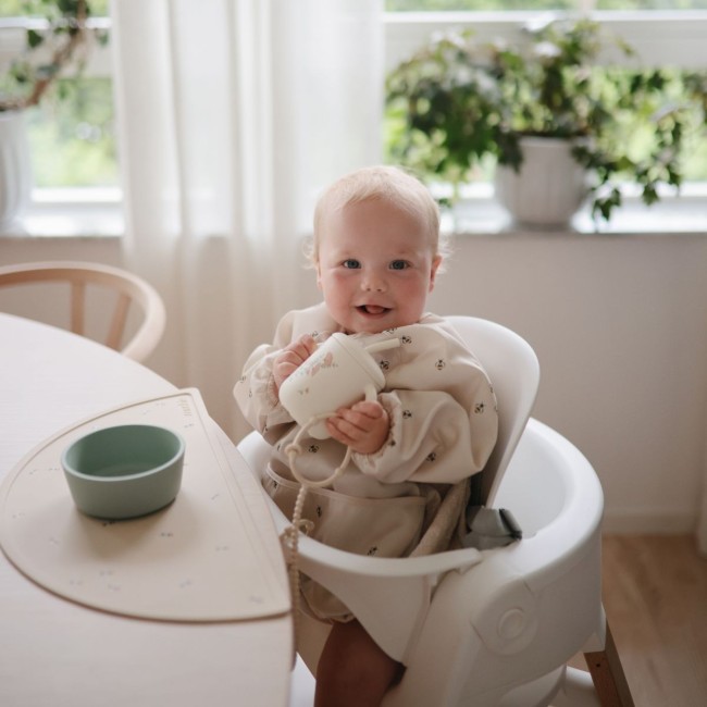 bavoir waterproof bébé motifs abeilles mushie
