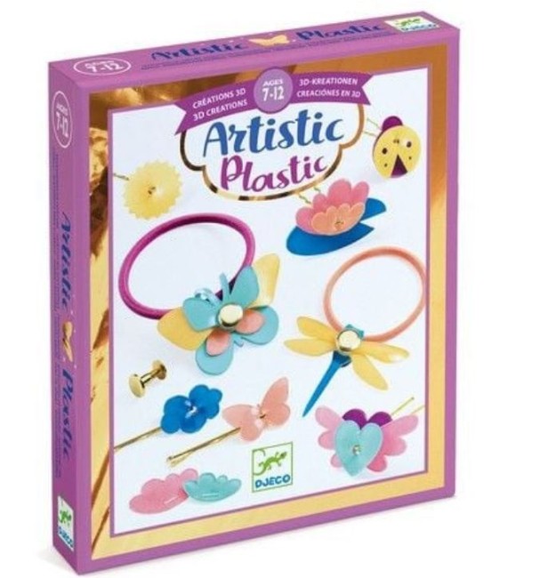 Kit création accessoires cheveux enfant Djeco Artistic Plastic 3D dès 7 ans