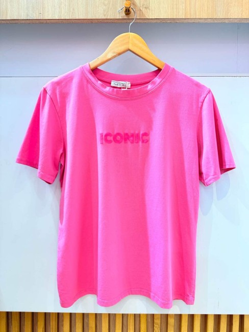 tshirt iconic femme rose fuchsia