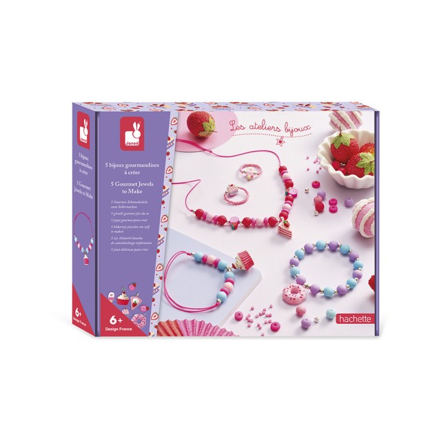 Kit créatif Janod 5 bijoux Gourmandises à créer – coffret créatif enfant – Lilie & Co