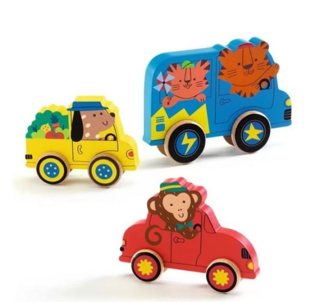 Puzzle 2 en 1 Puzz & Roll Color Djeco – jouet éducatif bébé dès 18 mois – Lilie & Co