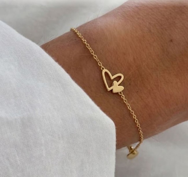 bracelet-doubles-coeurs-doré