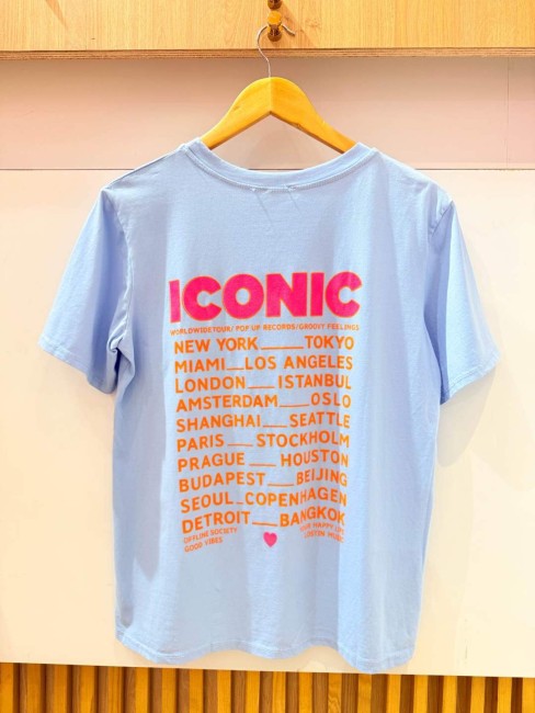 tshirt iconic femme bleu ciel