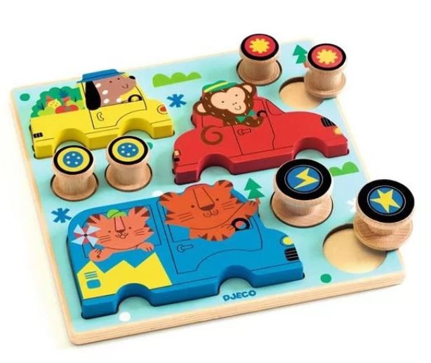 Puzzle 2 en 1 Puzz & Roll Color – Djeco – Dès 18 mois