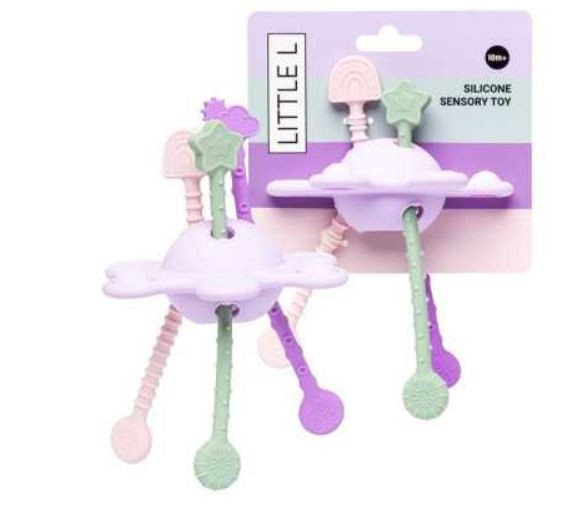 jeu sensoriel et dentaire pour bébé tige à tirer little l violet