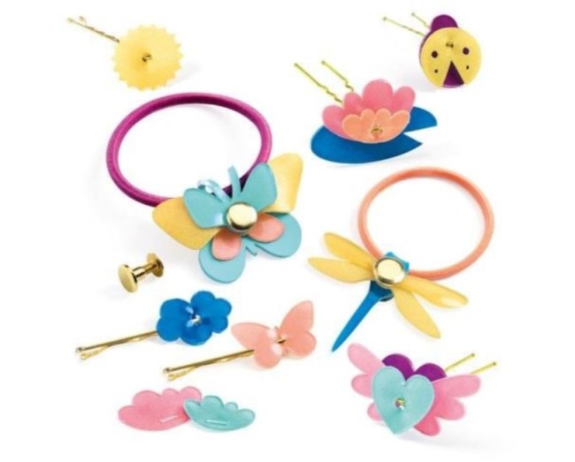 Accessoires de coiffure 3D à créer avec le coffret Djeco