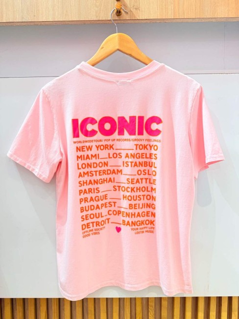 tshirt iconic femme rose pâle