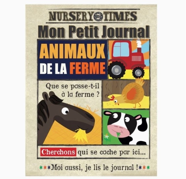 journal-bebe-papier-froissé-animaux-ferme