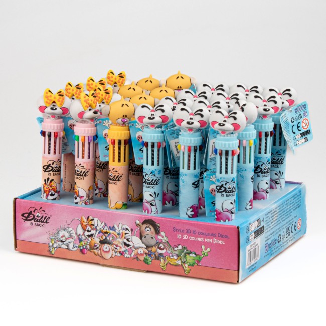 Stylo 3D 10 couleurs Diddl / diddlina et Pimboli 