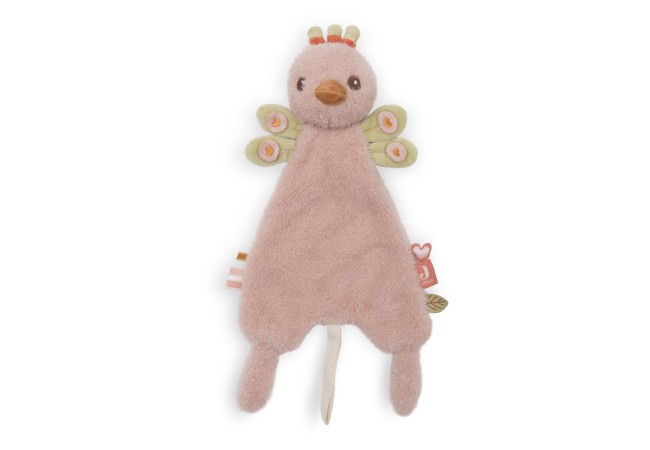 Attache tétine peluche - paon - JOLLEIN