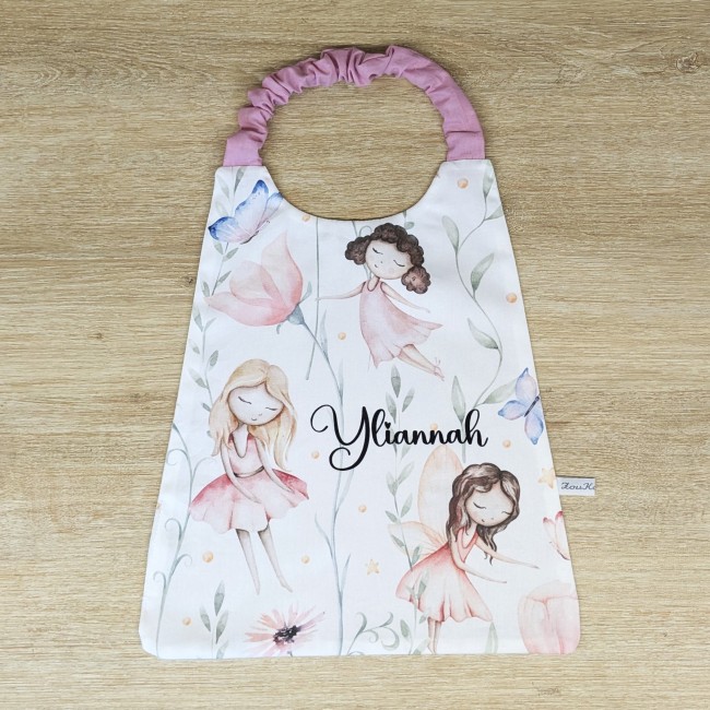 Serviette de table personnalisable élastiquée pour enfant en coton...