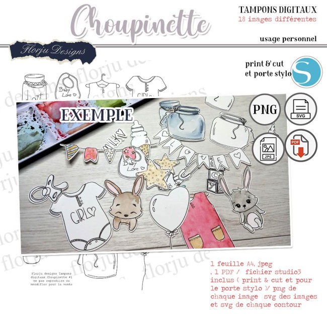 Tampons digitaux Choupinette pack 1