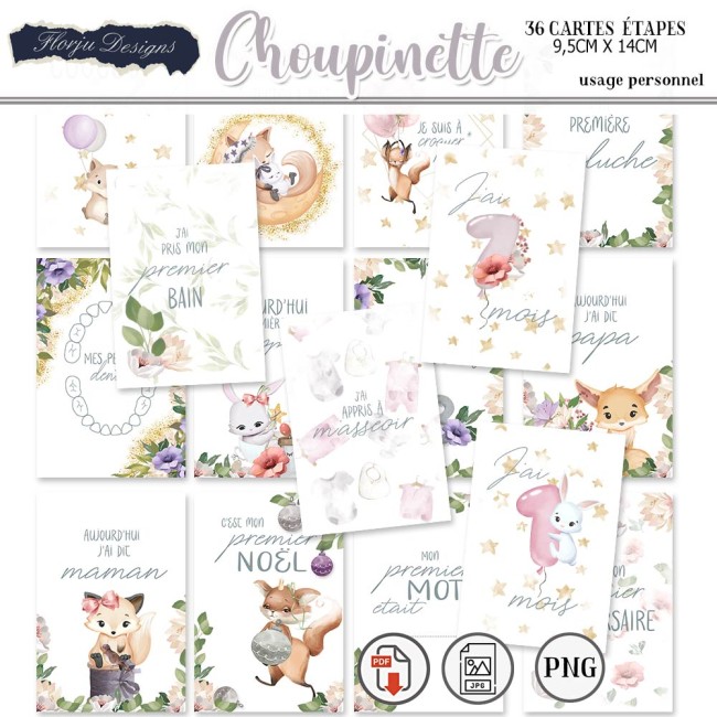 cartes-etapes-bebe-fille-pdf