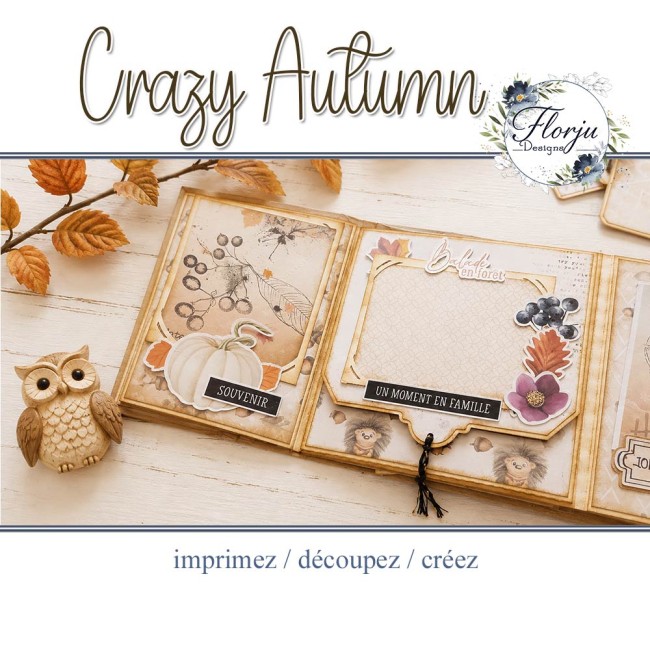 détail de la page de l' album avec la collection numérique Crazy autumn album avec la collection numérique Crazy autumn