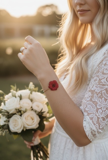 Dhalia bracelet bordeaux