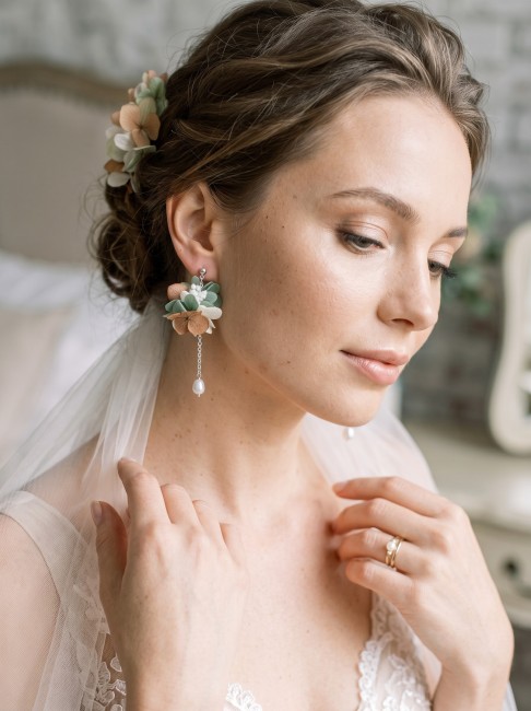 Pendantes Flore mariée