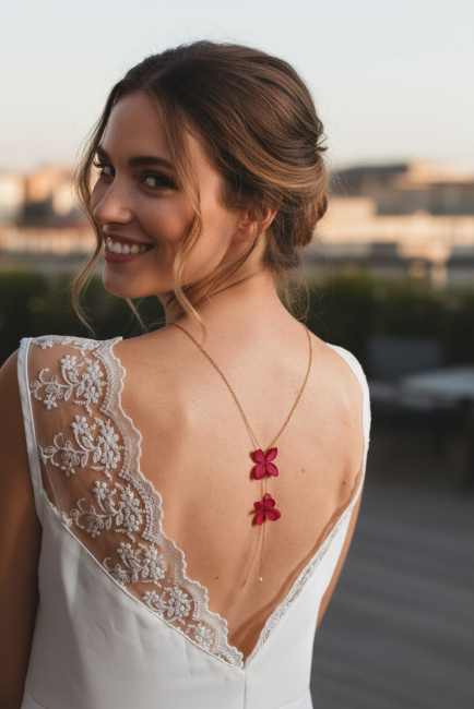 Annabelle fleurs bordeaux