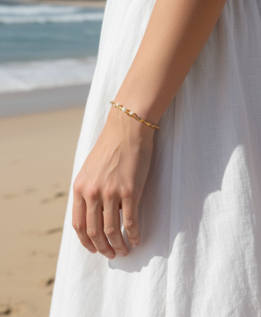 Bracelet torsadé acier