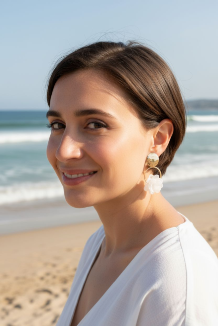 BAYA Clips dorées fleurs