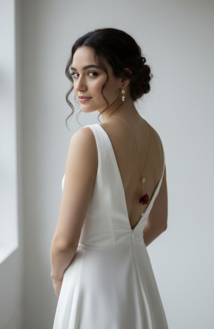 Collier de dos fleuri Imen