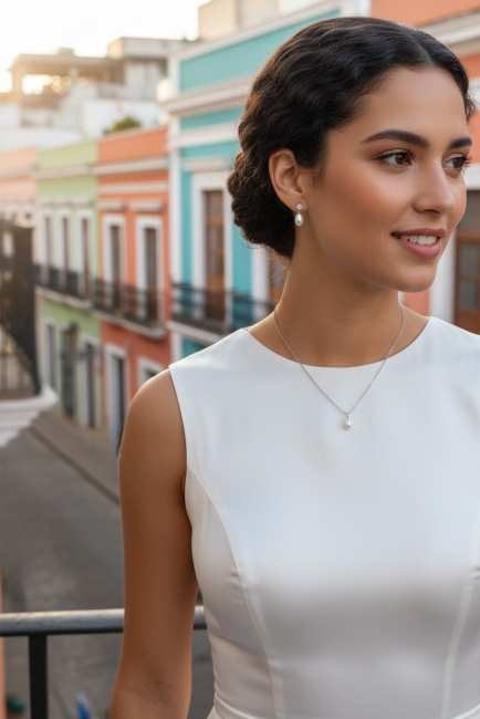 Bijoux de mariage gouttes Ornella