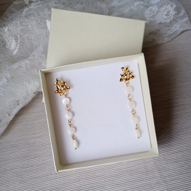 Peigne argent perles culture 8